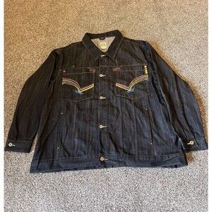 Vintage Y2K Brock Jeans sz 3XL Denim Shirt Jacket